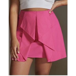 Anthropologie Vibrant Pink Mini Skirt